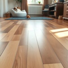 Podłoga drewniana w domu ze zwierzętami: jak wybrać gatunki i wykończenia odporne na zarysowania i wilgoć