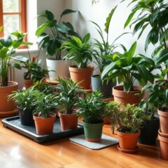 Ochrona podłogi przy roślinach i donicach: skuteczne metody zapobiegania zacieków i uszkodzeń